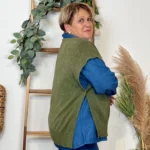 Pull sans manches (Tu) - kaki-clair - taille-unique-grande-taille
