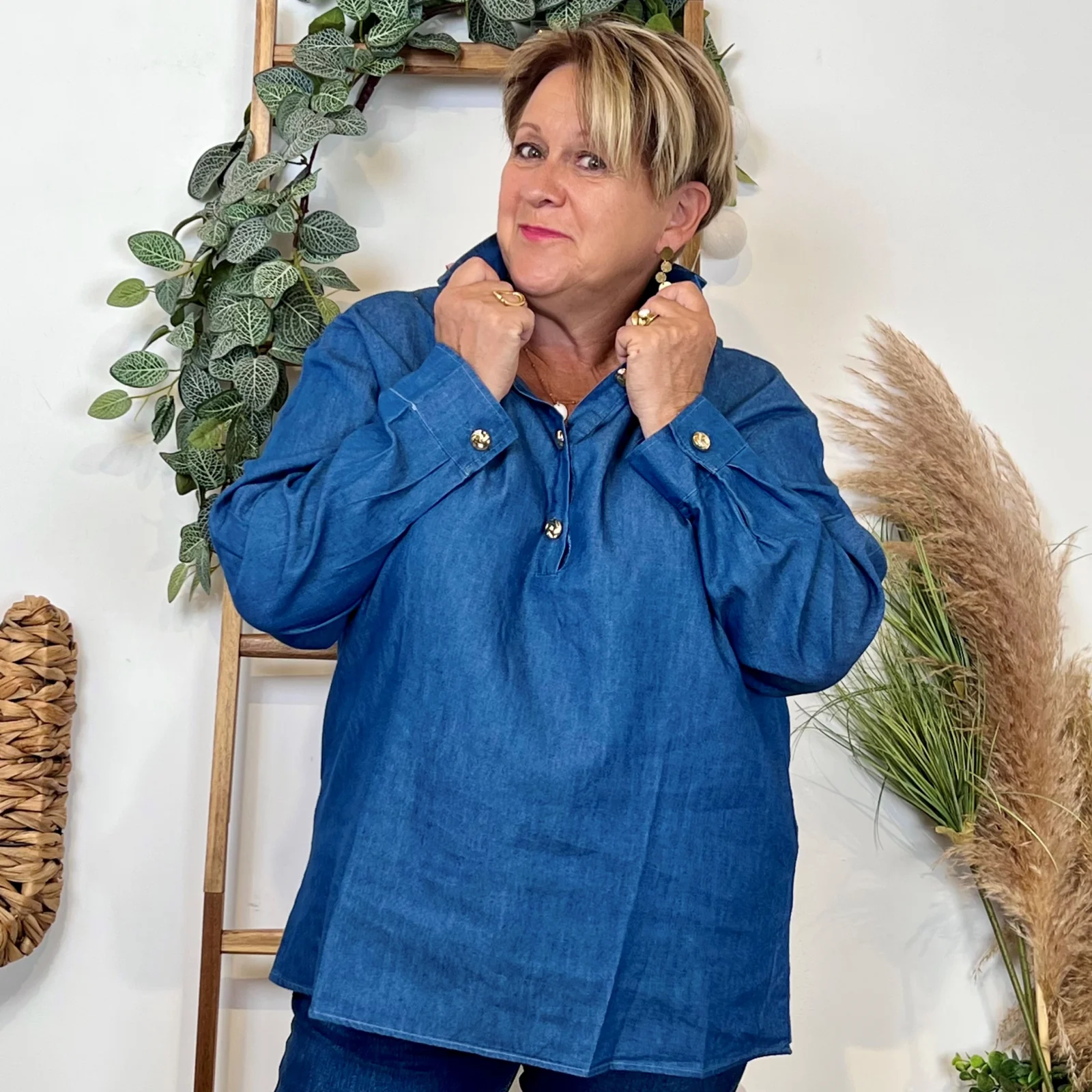 K118- Vareuse denim "By One" (T40-T48) - denim - 48