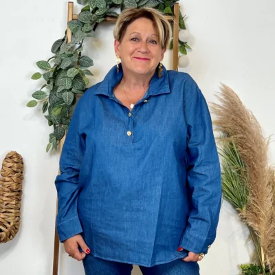 K118- Vareuse denim "By One" (T40-T48) - denim - 48