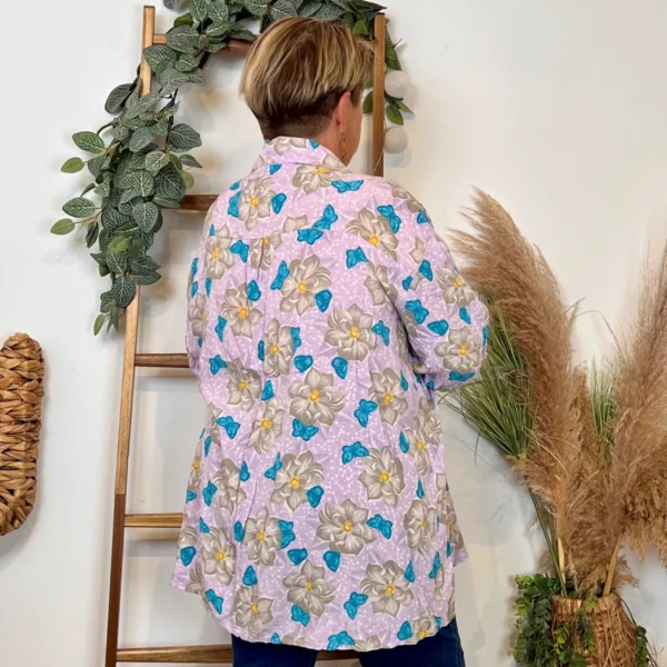 Z147- Chemise Florale (Gt) 🇮🇹 - violet - taille-unique-grande-taille