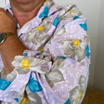 Z147- Chemise Florale (Gt) 🇮🇹 - violet - taille-unique-grande-taille