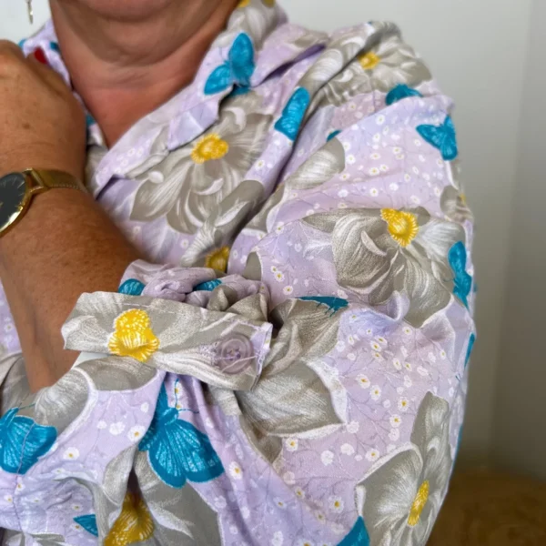 Z147- Chemise Florale (Gt) 🇮🇹 - violet - taille-unique-grande-taille
