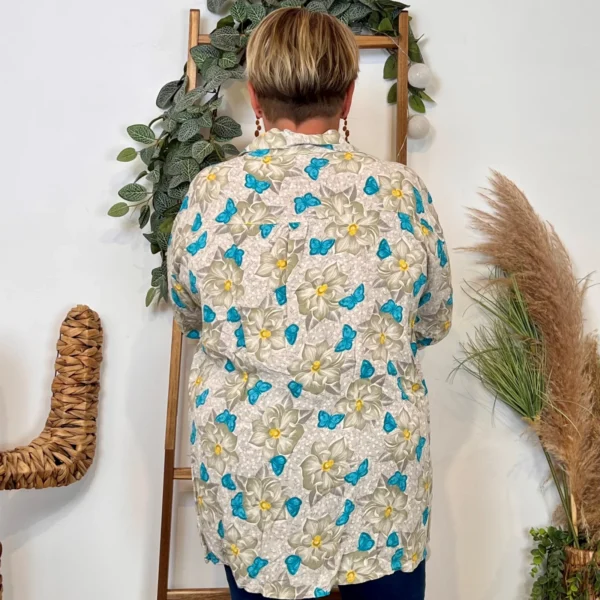 Z147- Chemise Florale (Gt) 🇮🇹 - beige - taille-unique-grande-taille