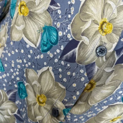 Z147- Chemise Florale (Gt) 🇮🇹 - marine - taille-unique-grande-taille