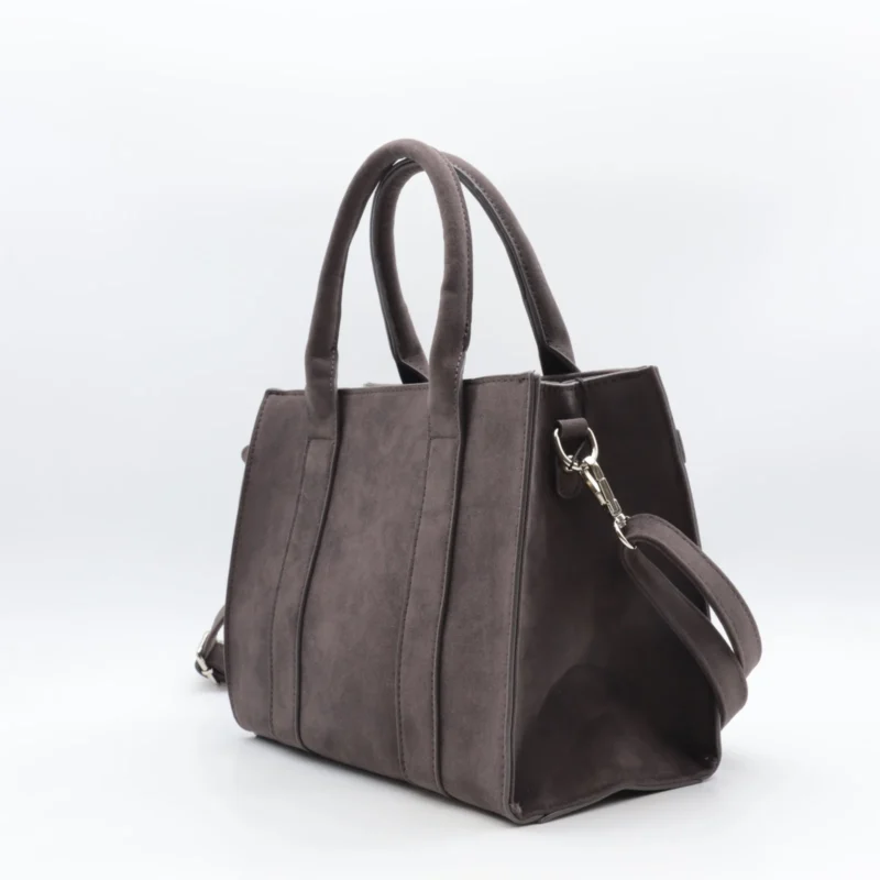 Sac porté main aspect Daim Flora & Co - gris - sans-taille