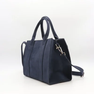 P399- Sac porté main aspect Daim Flora & Co - marine - sans-taille
