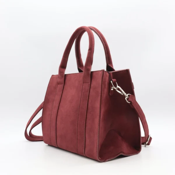 P399- Sac porté main aspect Daim Flora & Co - bordeaux - sans-taille
