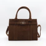 Sac porté main aspect Daim Flora & Co - marron - sans-taille