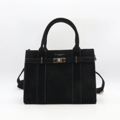 P399- Sac porté main aspect Daim Flora & Co - noir - sans-taille