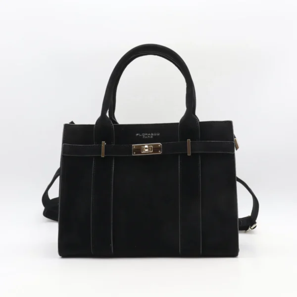 P399- Sac porté main aspect Daim Flora & Co - noir - sans-taille