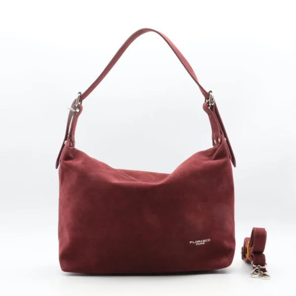 P402- Sac besace Flora&Co - bordeaux - sans-taille