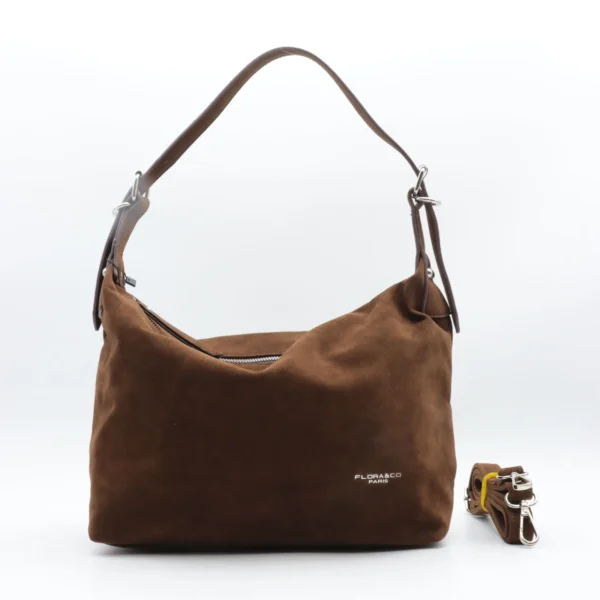 P402- Sac besace Flora&Co - marron - sans-taille