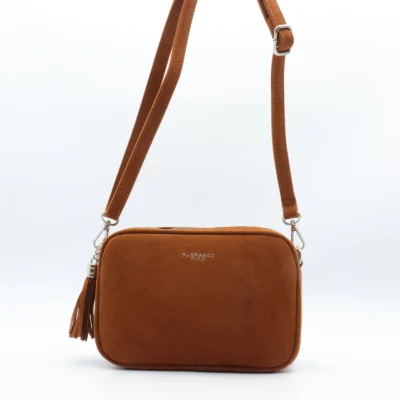 P387- Sac Zippé aspect Daim - camel - sans-taille