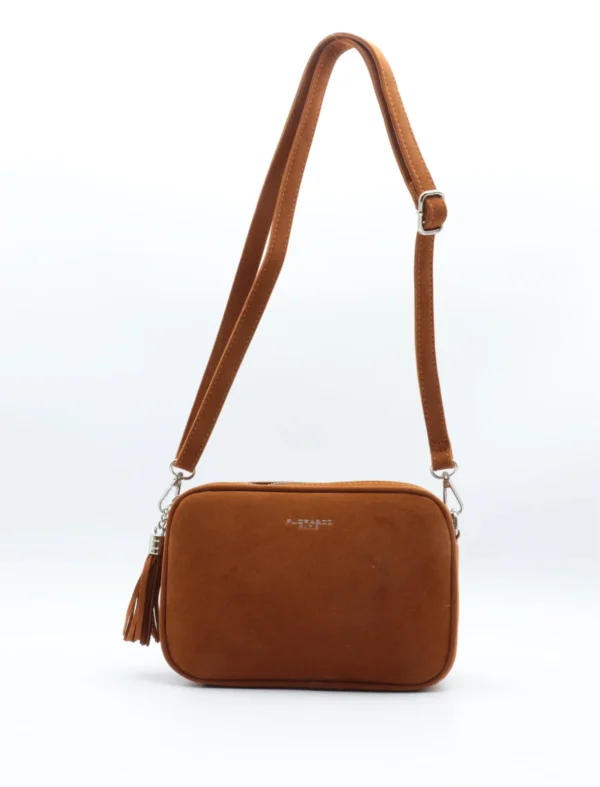 P387- Sac Zippé aspect Daim - camel - sans-taille