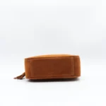 Sac zippé femme aspect daim à pompon - marron - sans-taille