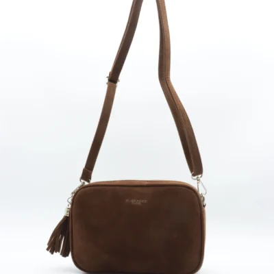 P387- Sac Zippé aspect Daim - marron - sans-taille
