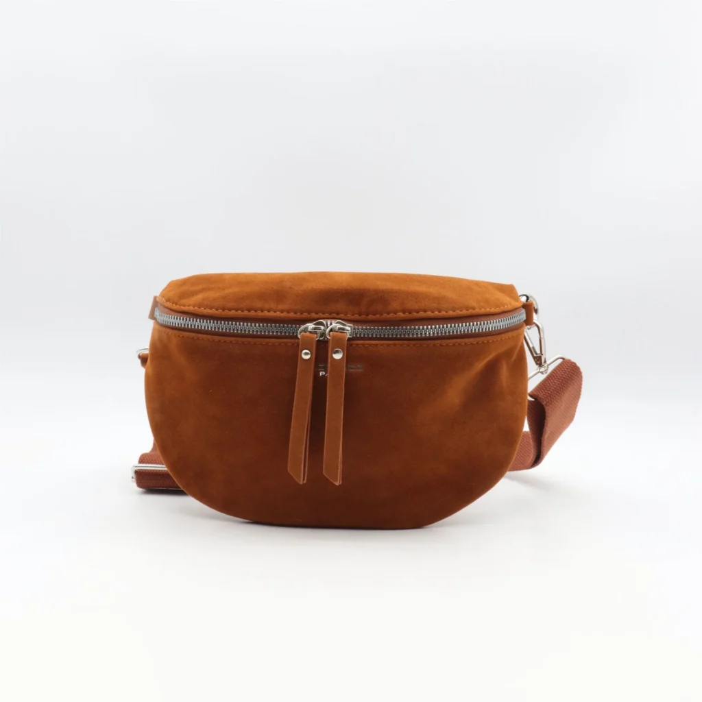 P394- Banane aspect Daim - camel - sans-taille
