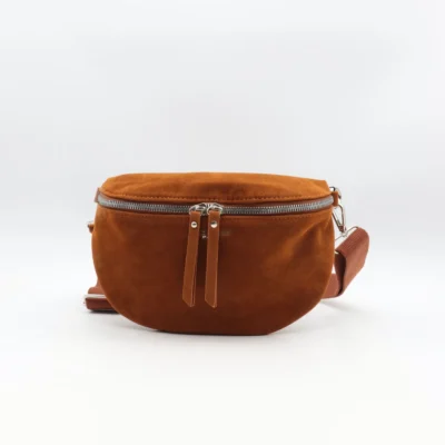 P394- Banane aspect Daim - camel - sans-taille