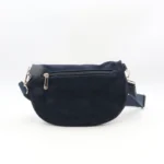 Sac banane femme aspect daim Flora & Co - marine - sans-taille