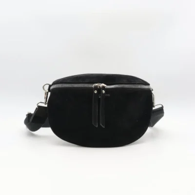 P394- Banane aspect Daim - noir - sans-taille