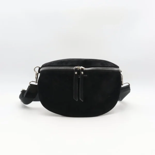 P394- Banane aspect Daim - noir - sans-taille