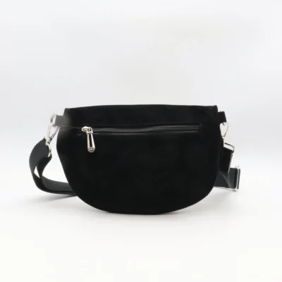 P394- Banane aspect Daim - noir - sans-taille