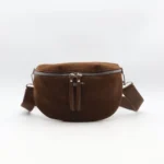 Sac banane femme aspect daim Flora & Co - marron - sans-taille