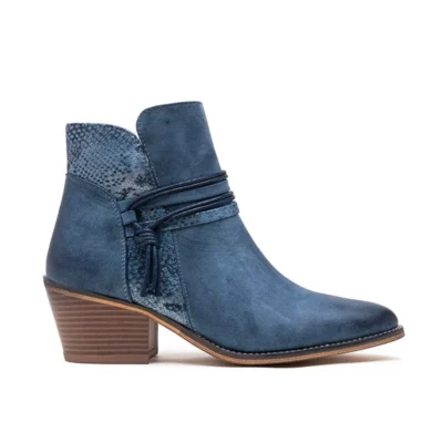 R395- Bottine Santiag (T36-T42) - bleu-jeans - 41