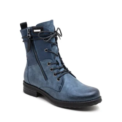 R398- Bottine bi-matière (T36-T42) - bleu-jeans - 41