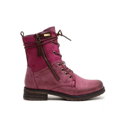 R398- Bottine bi-matière (T36-T42) - fuchsia - 41