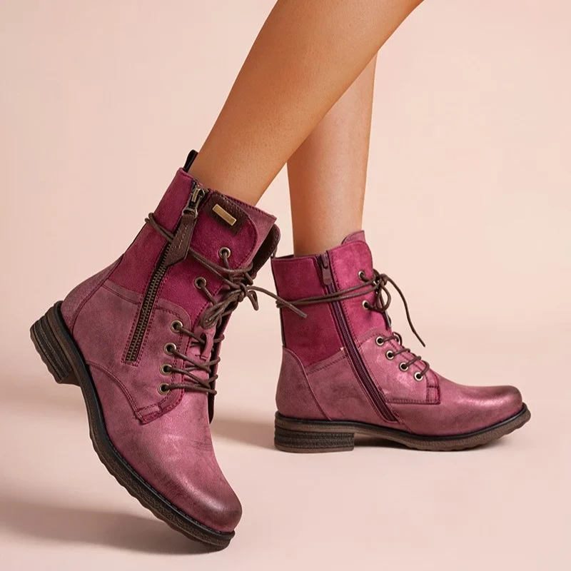 R398- Bottine bi-matière (T36-T42) - fuchsia - 41