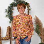 Chemise Cerise Blue (T36-T42) - moutarde-multicolore - 42