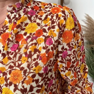 K074- Chemise Cerise Blue (T36-T42) - moutarde - 42