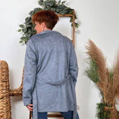 I948- Veste Suédine (T36-T40) - bleu-jeans - 40