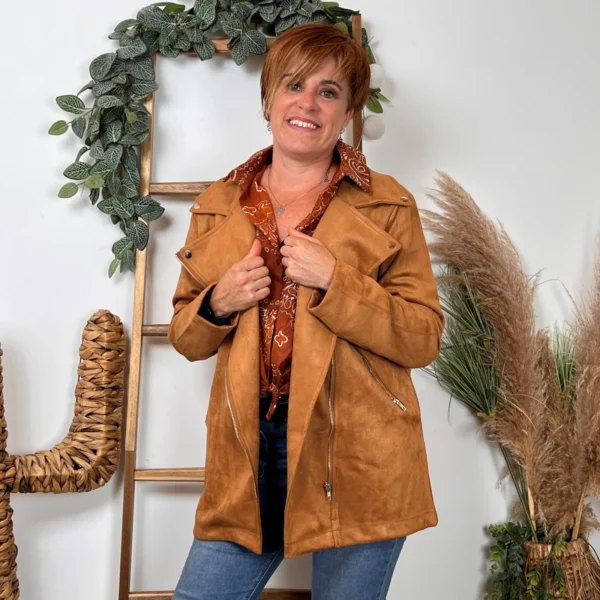 I948- Veste Suédine (T36-T40) - camel - 40