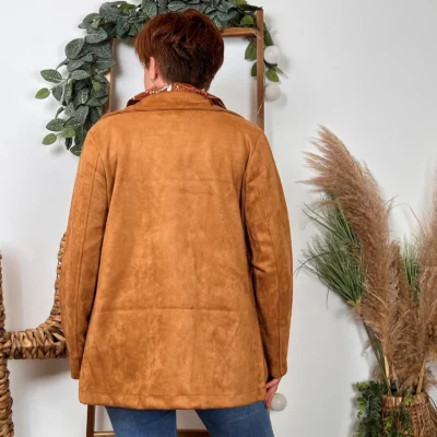 I948- Veste Suédine (T36-T40) - camel - 40