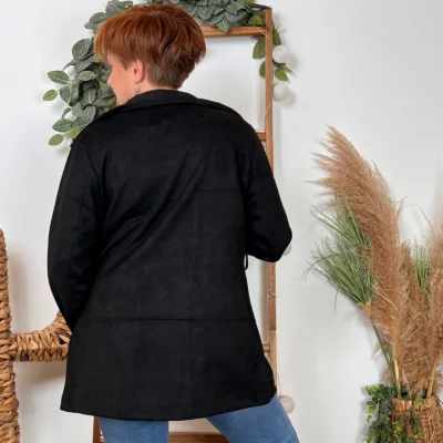 I948- Veste Suédine (T36-T40) - noir - 40