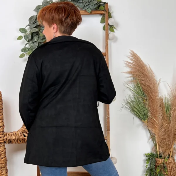 I948- Veste Suédine (T36-T40) - noir - 40