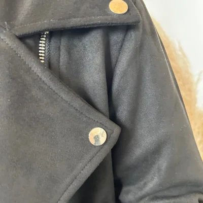 I948- Veste Suédine (T36-T40) - noir - 40