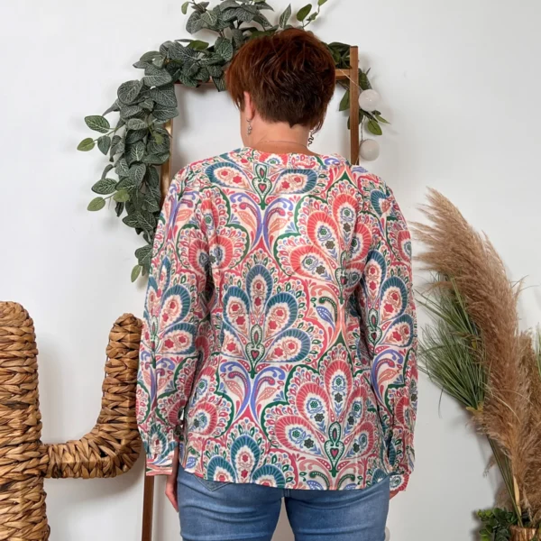 K079- Blouse Fluide "So Sweet" (T36-T40) - rouge - 40