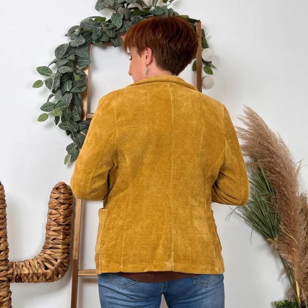 K035- Blazer velours (T36-T44) 🇮🇹 - moutarde - 44