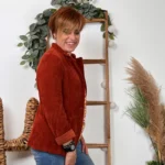 Blazer velours (T36-T44) - rouille - 44