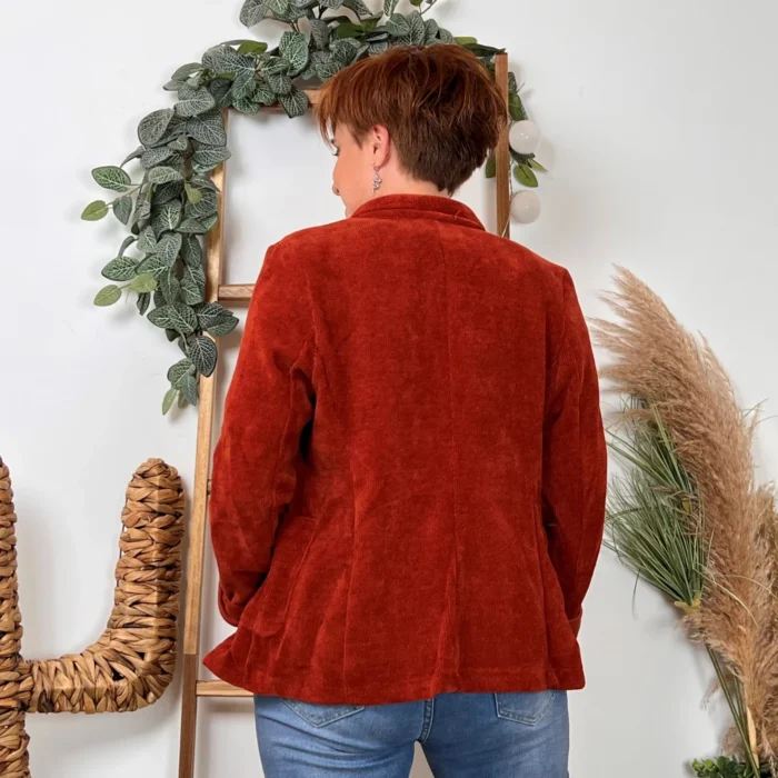 Blazer velours (T36-T44) - rouille - 44