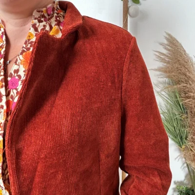 K035- Blazer velours (T36-T44) 🇮🇹 - rouille - 44