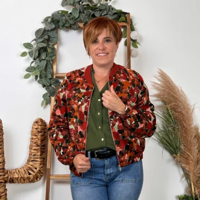 K089- Bomber Cerise Blue (T36-T42) - rouille - 42