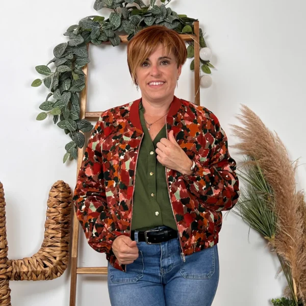 K089- Bomber Cerise Blue (T36-T42) - rouille - 42