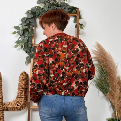 K089- Bomber Cerise Blue (T36-T42) - rouille - 42