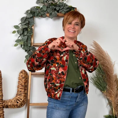 K089- Bomber Cerise Blue (T36-T42) - rouille - 42