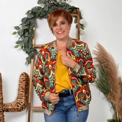 K111- Bomber "Cerise Blue" (T36-T42) - rouille - 42