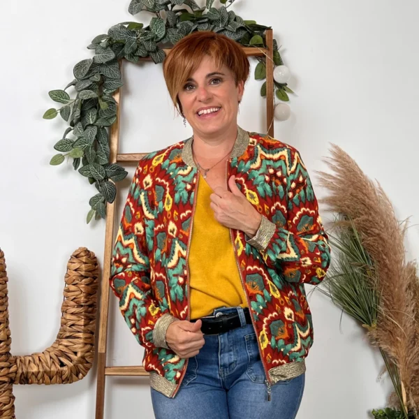 K111- Bomber "Cerise Blue" (T36-T42) - rouille - 42